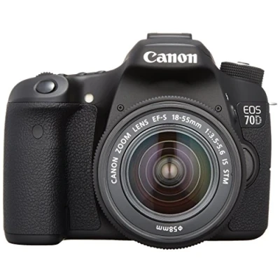 Image of Canon EOS 70D 20.2 MP Digital SLR Camera with Dual Pixel CMOS AF and EF S 18 55mm F3.5 5.6 IS STM Kit (Renewed)