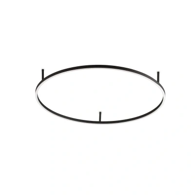 Image of Oracle Slim Non Dim Round 90cm Integrated Led Semi Flush Light Black 3000K
