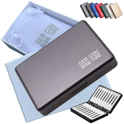 Image of GC Premium Extra Class Case Compatible with Iqos 3 Heets Duo Iluma One Terea Heetcase Cigarette Case/Accessory Slim Aluminum, anthracite