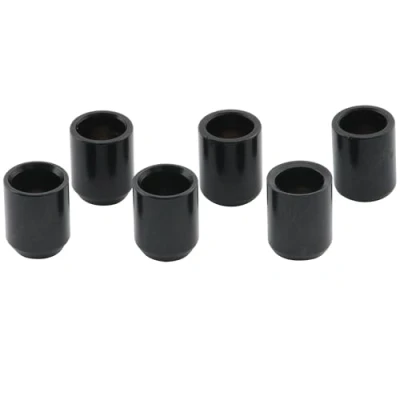 Image of Musiclily Pro 8mm Steel Flush Mount Guitar String Ferrules for Tele Style Electric Guitar, Black (Set of 6)
