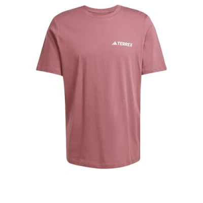 Image of adidas Men&#039;s Terrex Graphic T Shirt, Burgundy, XS