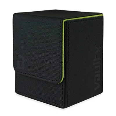 Image of Vault X Premium Exo Tec Deck Box Large Size for 80+ Sleeved Cards PVC Free Card Holder Trading Game Decks (Electric Green)