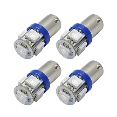 Image of Ruiandsion 4pcs BA9S LED Bulbs 24V Blue 5050 5SMD License Plate Lights Interior Reading Dome