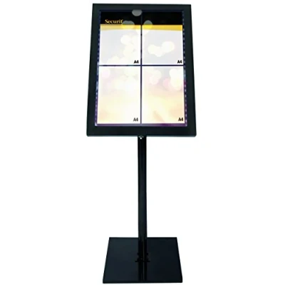 Image of Securit MCS 4A4 BL SET Black Star LED Information Display with White LEDs, 5M Cable, Mounting Bolts, Metal Panel and Magnets