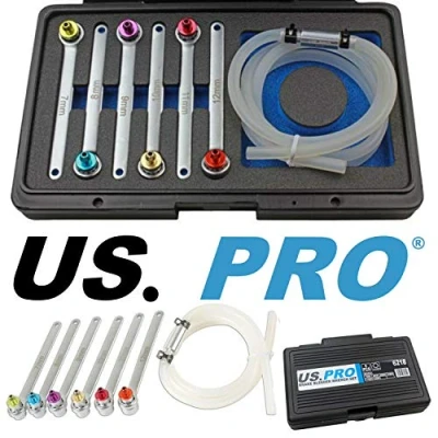 Image of US PRO Tools 6pc Brake Clutch Bleeder Bleed Bleeding Wrench Set 12pt 6218