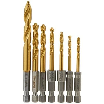 Image of DEWALT Drill Bit Set, Impact Ready, Titanium, 7 Piece (DD5157)