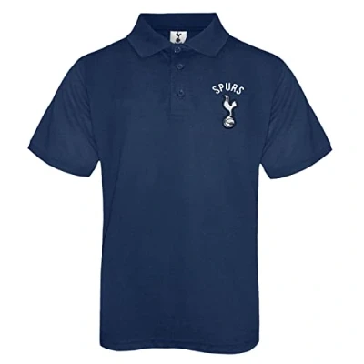Image of Tottenham Hotspur FC Official Gift Boys Crest Polo Shirt Navy 6 7 Years SB