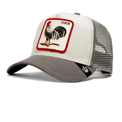 Image of Goorin Bros. Trucker Cap The Cock Light Grey, Grey (The Rooster), One Size