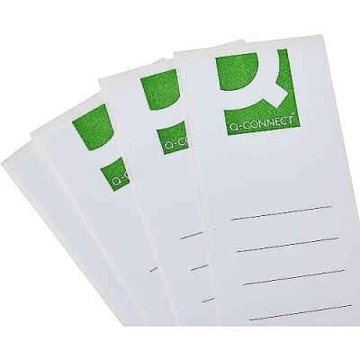 Image of Q Connect Lever Arch File Spine Label (Pack of 10),White
