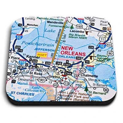 Image of 1 x Square MDF Fridge Magnet New Orleans Louisiana America USA Travel 45862