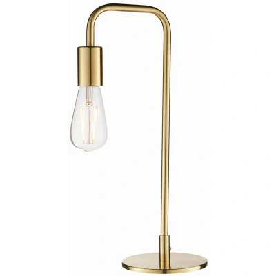 Image of Rubens 1 Light Table Lamp Satin Brushed Gold Plate, E27