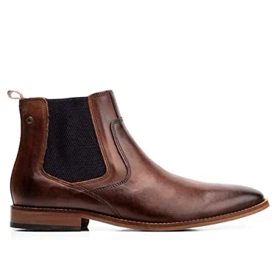 Image of Base London SCOUT WASHED BROWN Men&#039;s Chelsea Boots UK 9