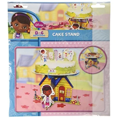 Image of Amscan 160296 Disney Juinor Doc McStuffins Cake Stand Multicoloured 25.5cm Diameter (10 Inches)