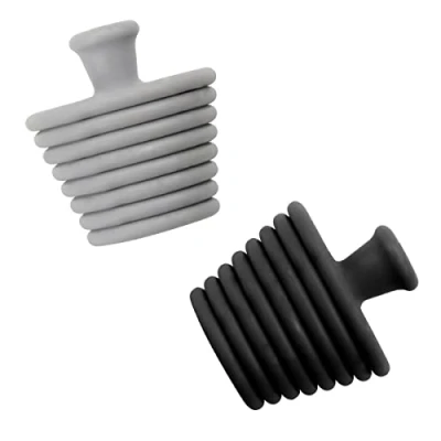 Image of 2Pcs Universal Bath Plug, Jagowa Silicone Tub Stopper Drain for Bathtub Bathroom Sink Drains (Black, Gray)