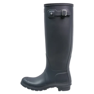 Image of Hunter Original Tall, Women&#039;s Rain Boots,Blue (Navy),6 UK