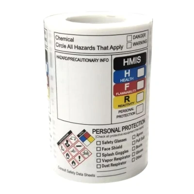Image of SDS OSHA Data Labels for Chemical Safety 4 x 3 Inch GHS Secondary Container Label 250 Pcs MSDS Stickers with Pictograms Write in Hazard Identifying and Marking Sticker