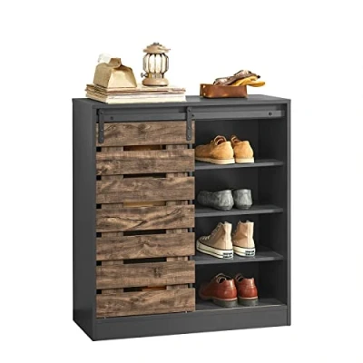 Image of SoBuy FSB65 HG, Storage Cabinet Sideboard with Sliding Door, Kitchen Living Room Cupboard Hallway Shoe