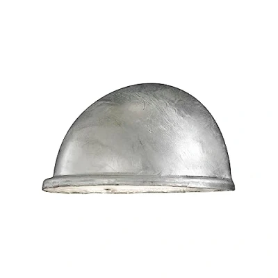 Image of Konstsmide 7325 320 Outdoor Wall Lights/Torino Small Down Modern Bulkhead Light Marker/1 x 25 W E14 Max Lamp/Frosted Opal Acrylic Lens/IP23/Outside RAW Galvanised Steel