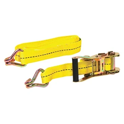 Image of Streetwize Heavy Duty Ratchet Tie Down with J Hooks, Tensioning Belts/Roof Rack Straps 35mm x 5 Metre Ideal For Tying Down: Cargo, Bikes, Motorcycles and Machinery.