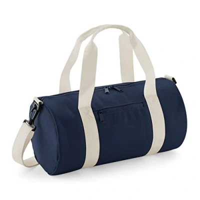 Image of BagBase BG140s Mini Barrel Bag French Navy/Off White