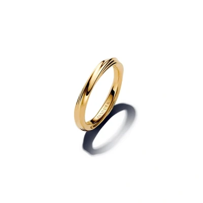 Image of Pandora Gold Twisted Ring 54