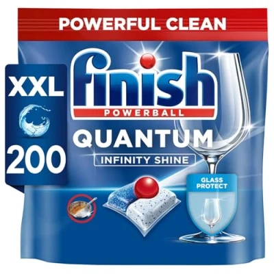 Image of 2 x 100 Finish Quantum Infinity Shine Dishwasher Tablets Total 200 Bulk