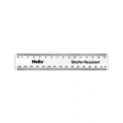 Image of Helix Shatter Resistant Ruler 15cm Clear (Pack of 50) 010311