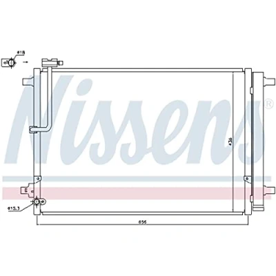 Image of CO7030 Condenser NISSENS 940329 with dryer Aluminium 676mm R1234yf AUDI: A8 D4