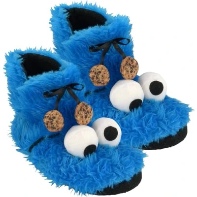 Image of Sesame Street Cookie Monster Plush Slippers Booties (0122030 Size 37/38