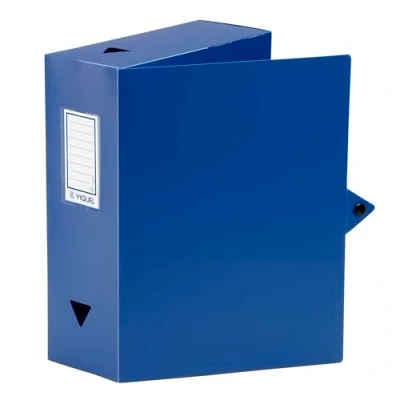 Image of Viquel Class Doc Box File Polypropylene Spine 100 mm Blue