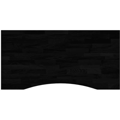 Image of vidaXL solid oak wood rectangular desk top robust dark brown worktop, natural grain patterns, 100x60x2.5 cm, perfect for custom desks in home or office