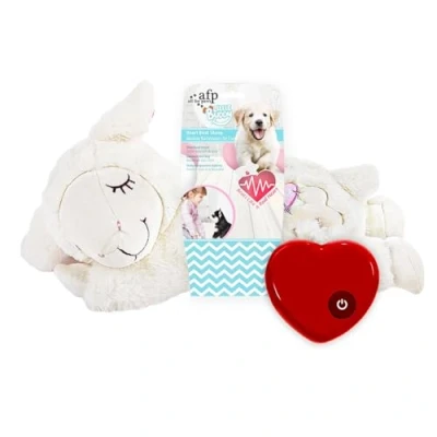 Image of ALL for PAWS Little Buddy Heart Beat Sheep, Puppy Toy with Heartbeat Dog Training Separation Anxiety Relief Behavioral aid Pets (Beige), (Pack of 1), packaging may vary