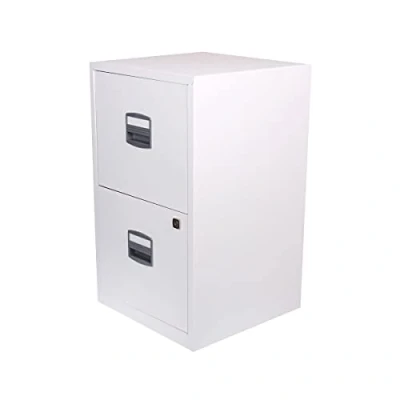 Image of Bisley 2 Drawer Locking A4 Filing Cabinet Pfa2 White