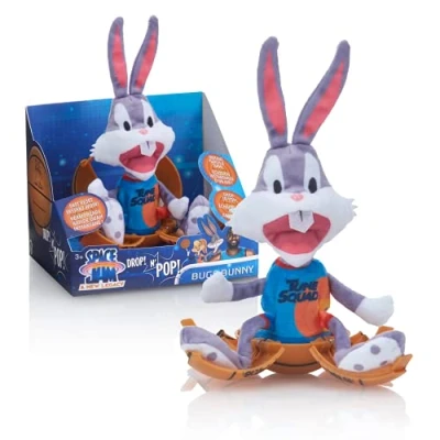 Image of WOW! STUFF Drop &#039;n Bugs Bunny Space Jam: A New Legacy Basketball Pop up Plush Official Film Collectables, Toys and Gifts for Boys Girls, Aged 5