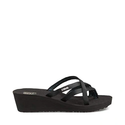 Image of Teva Women&#039;s Mush Mandalyn Wedge Ola 2 Flip Flop Sandal, Black, 3 UK