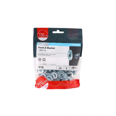 Image of 3x TIMCO Form A Washers Zinc 10WHAZB Pack of 200