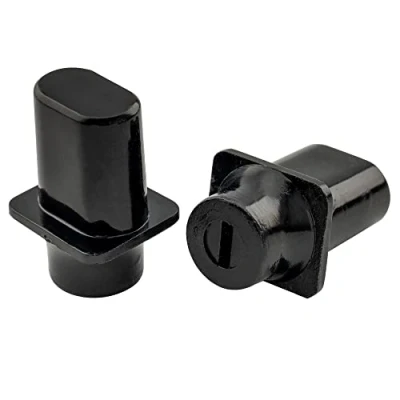 Image of Musiclily Pro Metric Tele Top Hat Switch Tips Knobs Caps for Import Squier Style Electric Guitar, Black (Set of 2)