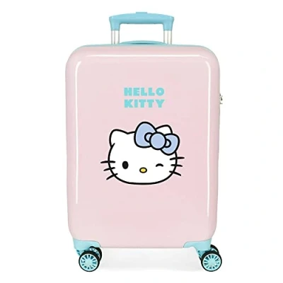 Image of HELLO Kitty 2471721 Wink Cabin Suitcase Pink 38 x 55 20 cm Rigid ABS Side Combination Lock 34L 2 kg 4 Wheels Double Hand Luggage