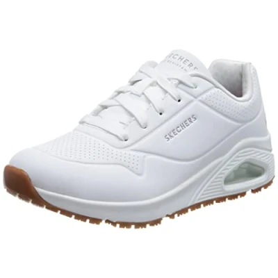 Image of Skechers Women&#039;s Uno Sr Trainers, White Synthetic, 2 UK