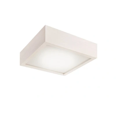 Image of Square Simple Flush Ceiling Light White