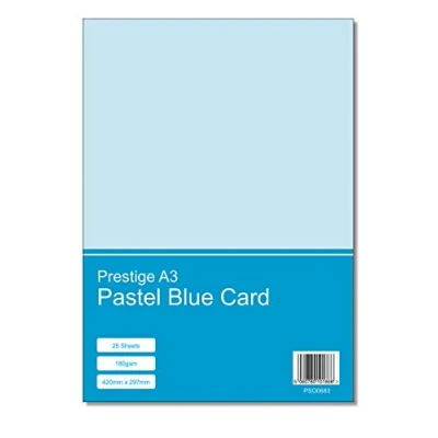Image of Prestige A3 Pastel Blue 180gsm Craft Card x 25 Sheets per Pack