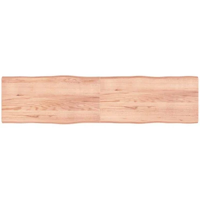 Image of vidaXL Table Top Light Brown 200x50x(2 6)cm Treated Solid Wood Live Edge