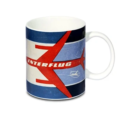 Image of Logoshirt® Airline I Interflug Luftverkehr Völkerverbindend Porcelain Mug Coffee Approx. 300 ml Multi Coloured Licensed Original Design