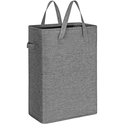 Image of Chrislley Slim Laundry basket Small Foldable Hamper Collapsible Washing Sturdy Bin with Handle
