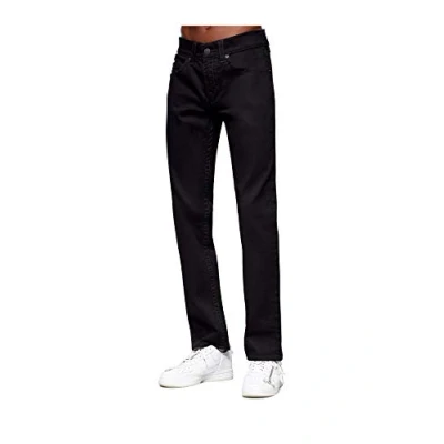 Image of True Religion Men&#039;s Geno Slim Fit Straight Leg Jean, 2sb Body Rinse Black, 38W x 32L