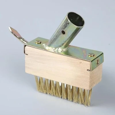 Image of Garden Patio Weed Brush Head, Wire Cleaner for Block Paving, Broom Heads with Bracket &amp; Scraper to Scrape Weeds and Moss Build Up from Paving Driveway (Only A)