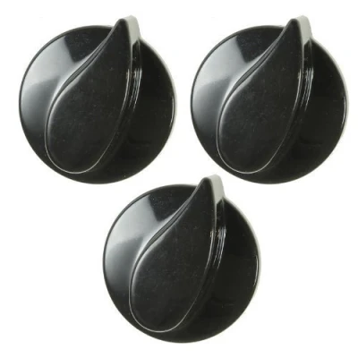 Image of Belling Oven Cooker Hob Gas Flame Control Knobs (Black, Pack of 3)