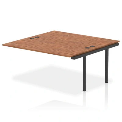 Image of Impulse Bench B2B Ext Kit 1600 Black Frame Office Desk Walnut