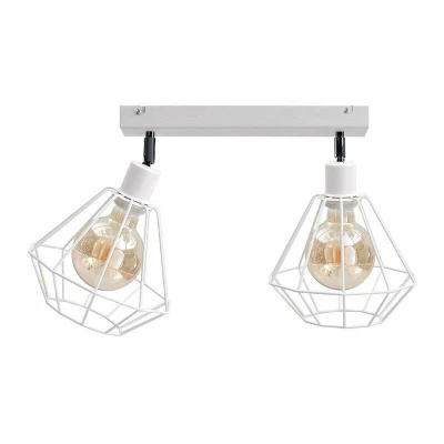 Image of Keter Foskal Twin Ceiling Spotlight White, 55cm, 2x E27