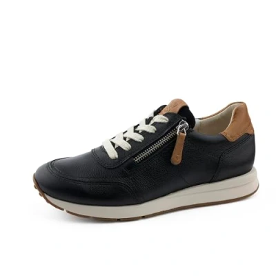 Image of Paul Green Women Trainers, Ladies Low Tops,Removable Insole,Low Shoe,Street Shoes,Leisure,Sporty,Schwarz (Black/Simba),38 EU / 5 UK